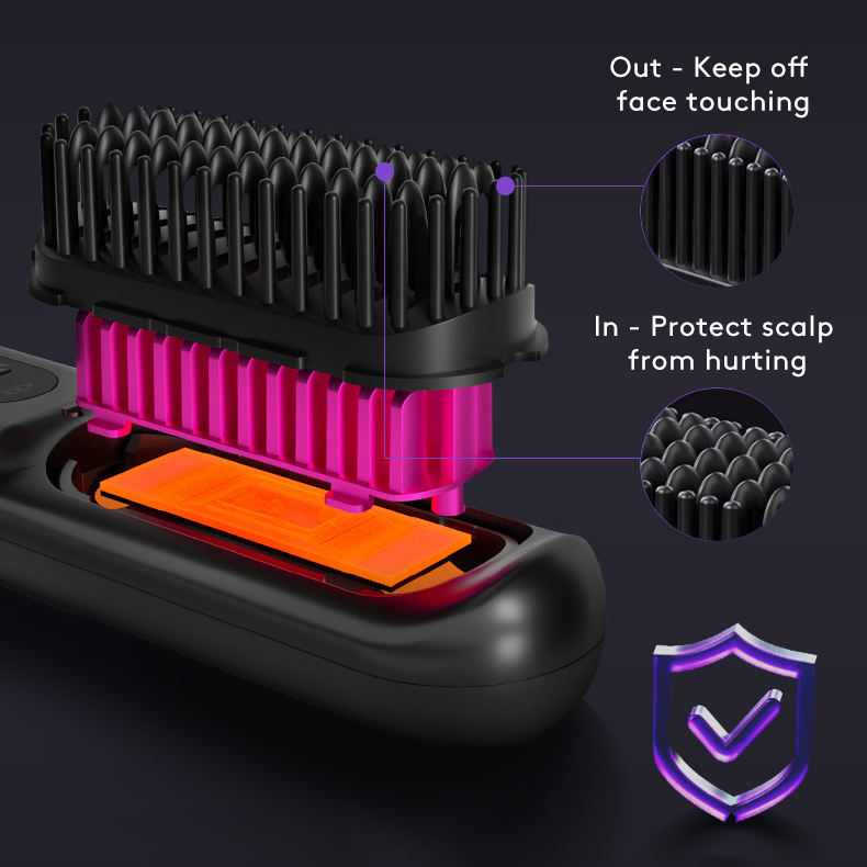 2 In 1 Straight Hair Comb | Wireless Hair Straightener